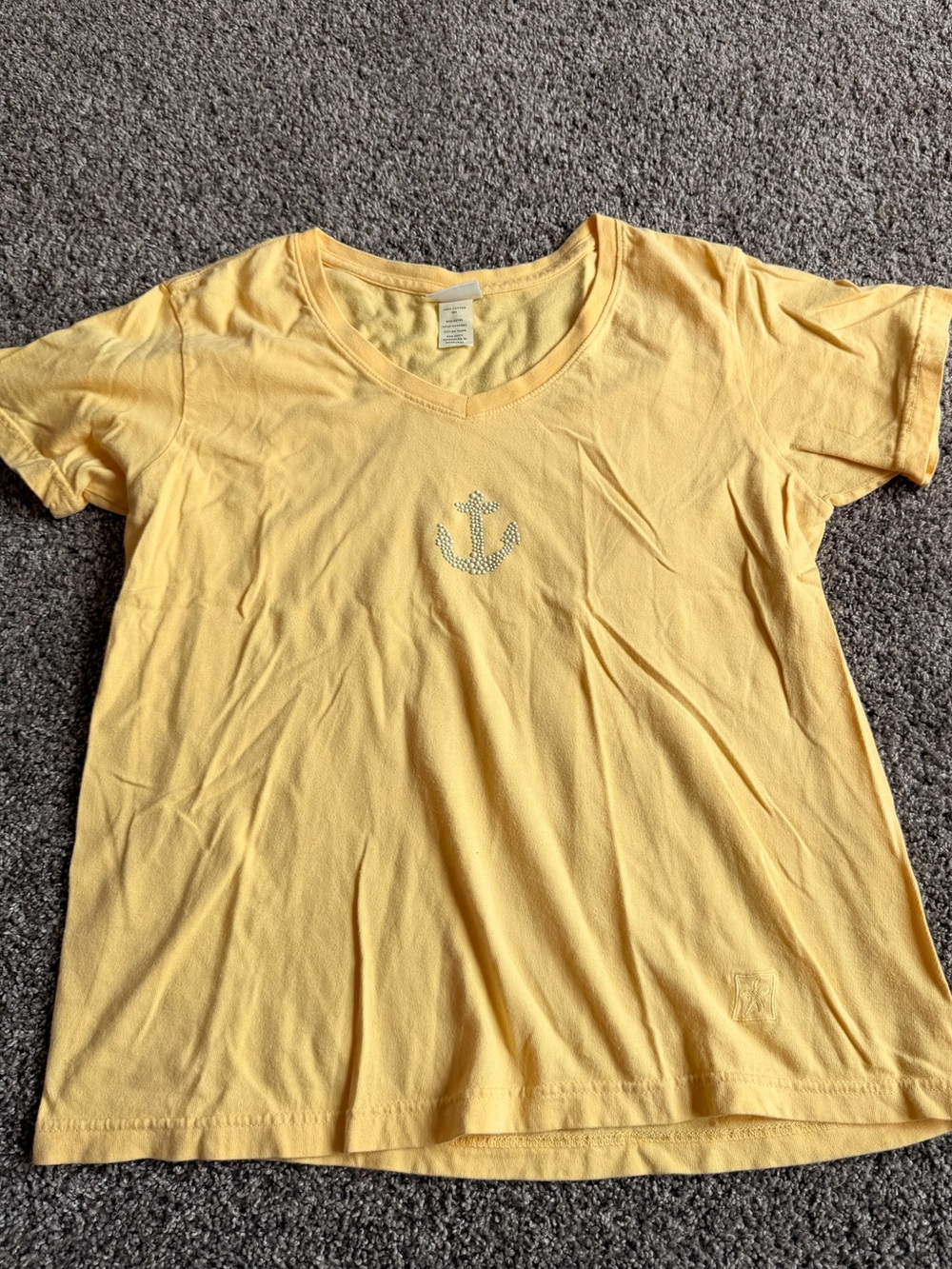 Fresh Produce Women’s Anchor Tee - pale yellow